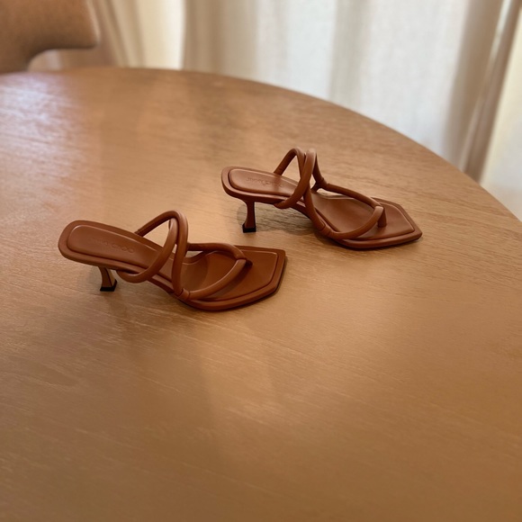 - Jimmy Choo 70 mm Nude Sandals - Size 6.5 (36.5) - Picture 5 of 6